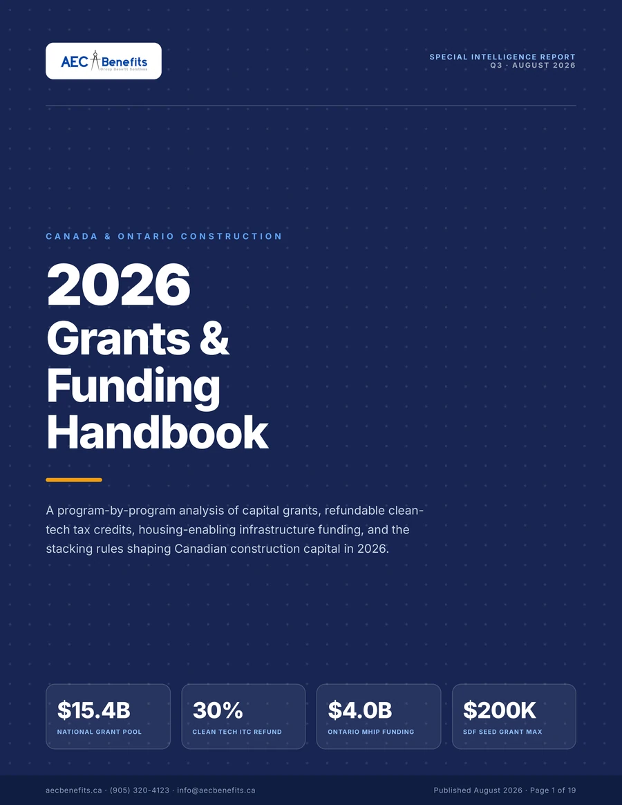 2026 Construction Grants and Funding Handbook cover